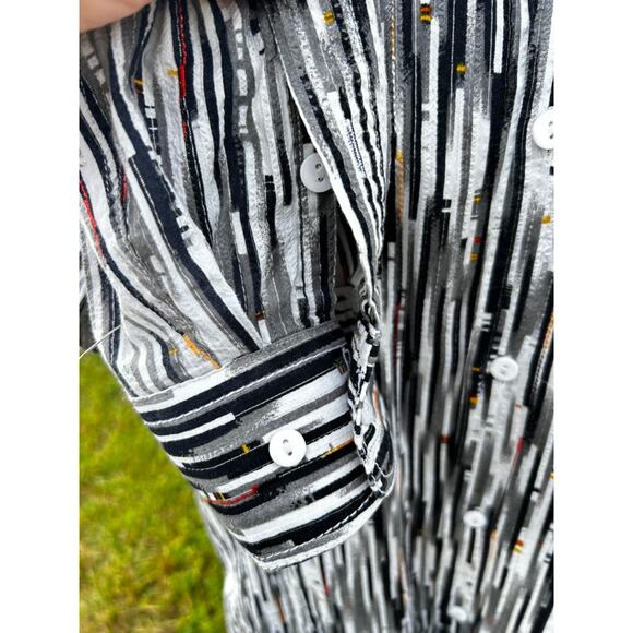 Jhane Barnes A New Identity Men’s Button Shirt L Abstract Long Sleeve 100Cotton - Picture 5 of 11